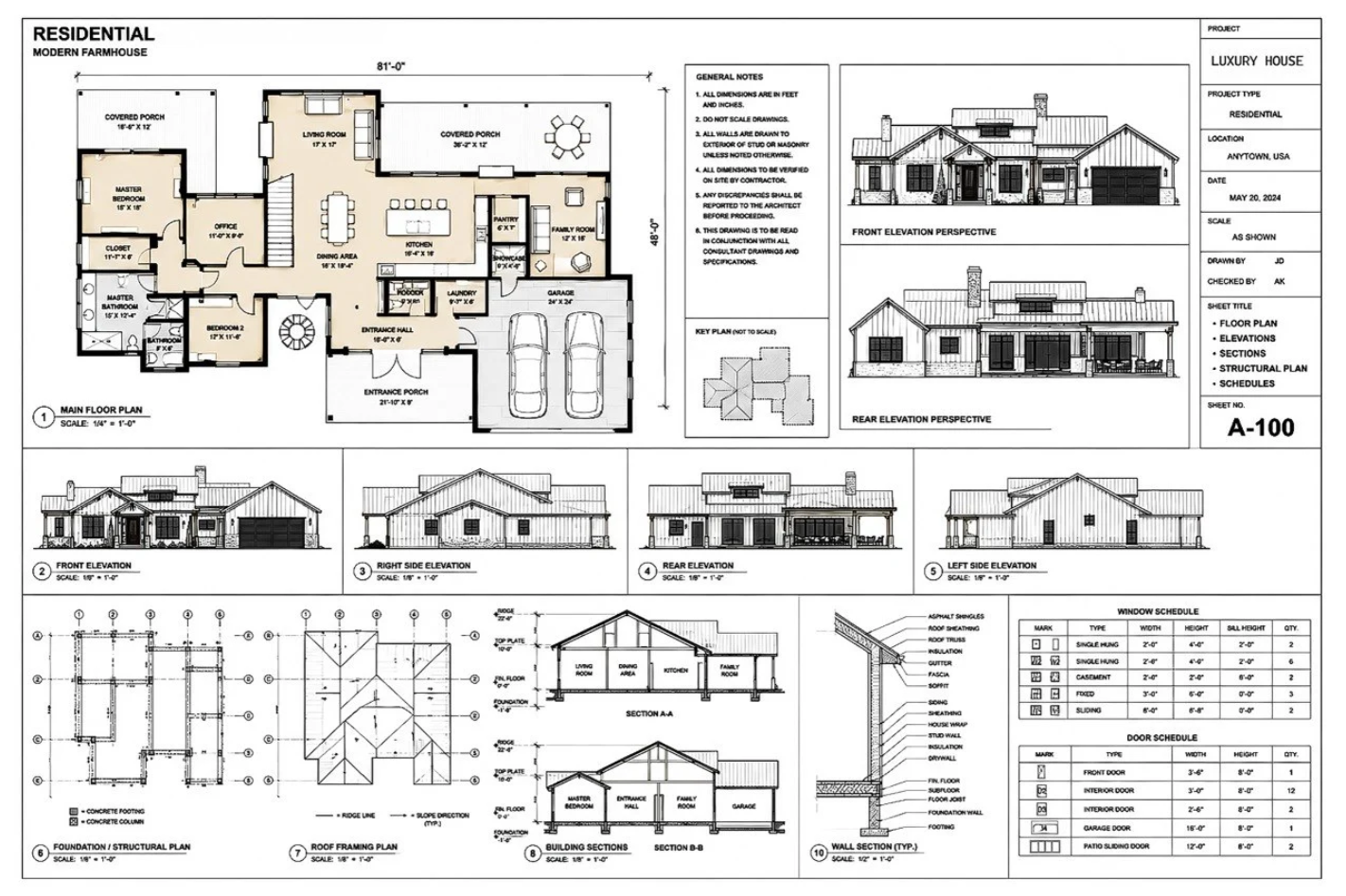 Residential drawing package