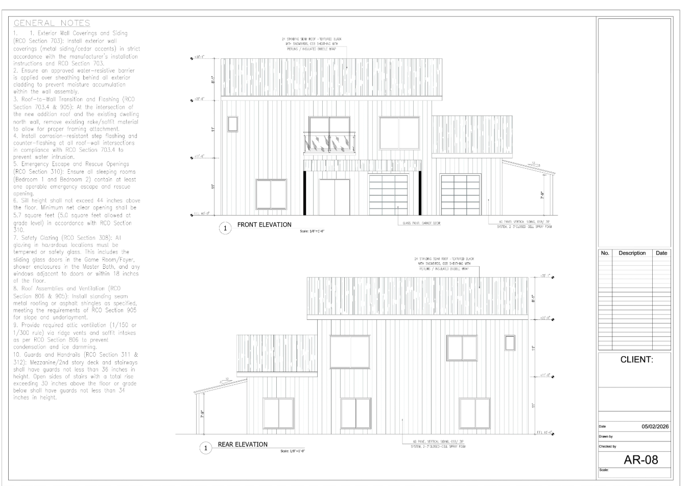 Building elevation documentation