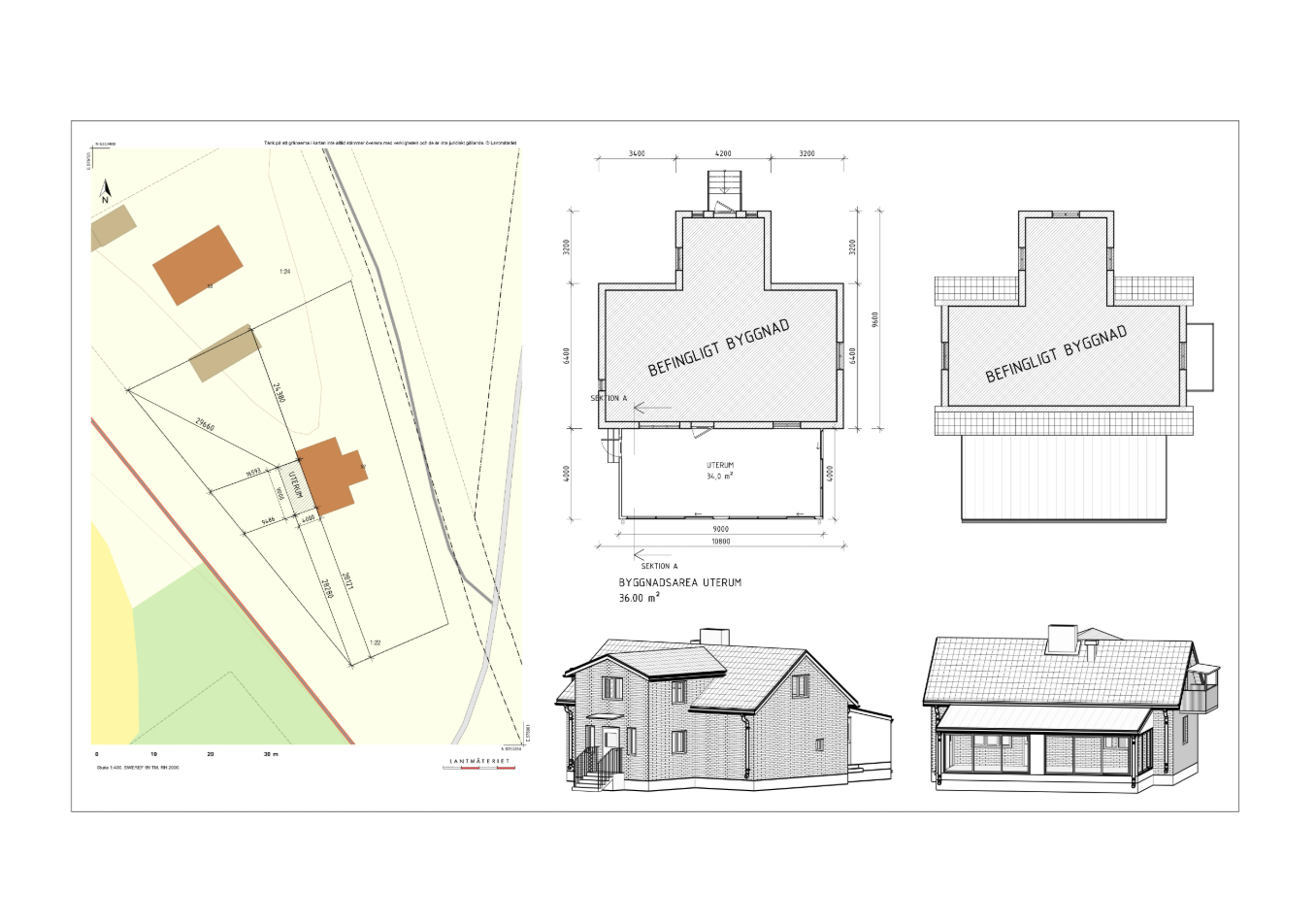 Site, plans & building model